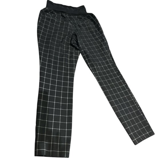 OLD NAVY Maternity Pants Trousers Size 0 Black White Squares Pockets Cotton - Picture 3 of 7